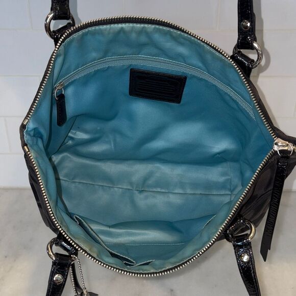 Coach Bag Purse Handbag Pocketbook Y2K Poppy Lurex Signature Logo Sateen Tote - Picture 12 of 16